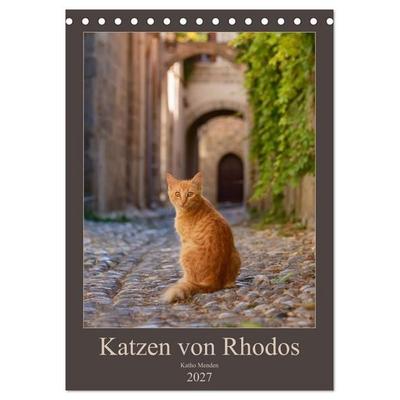 Katzen von Rhodos (Tischkalender 2027 DIN A5 hoch), CALVENDO Monatskalender