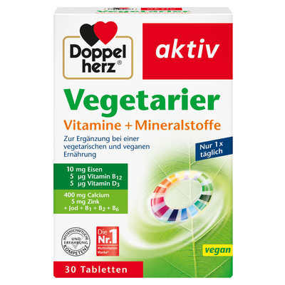 Queisser Pharma GmbH & Co. KG DOPPELHERZ Vegetarier Vitamine+Mineralstoffe aktiv 45.5 g 10177082