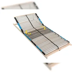 Sleepneo Premium Lattenrost 80x200, Lattenrahmen Buche, 7 Komfortzonen, 42 Latten, Federholzrahmen Made in Germany,  Kopfteil verstellbar, Traglast 150Kg