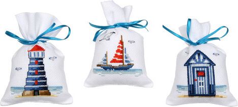 Geschenksäckchen "Maritim, 3er-Set