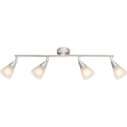 Deckenleuchte Deckenstrahler Wohnzimmerlampe dimmbar Silber Metall L 60 cm
