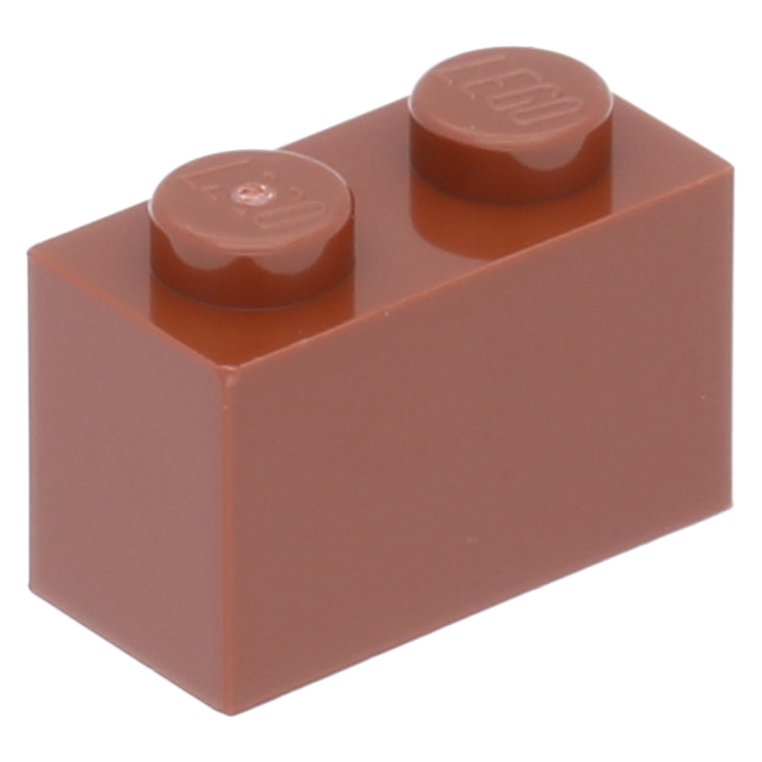 Lego 10 stuks basisstenen 1x2 roodbruin