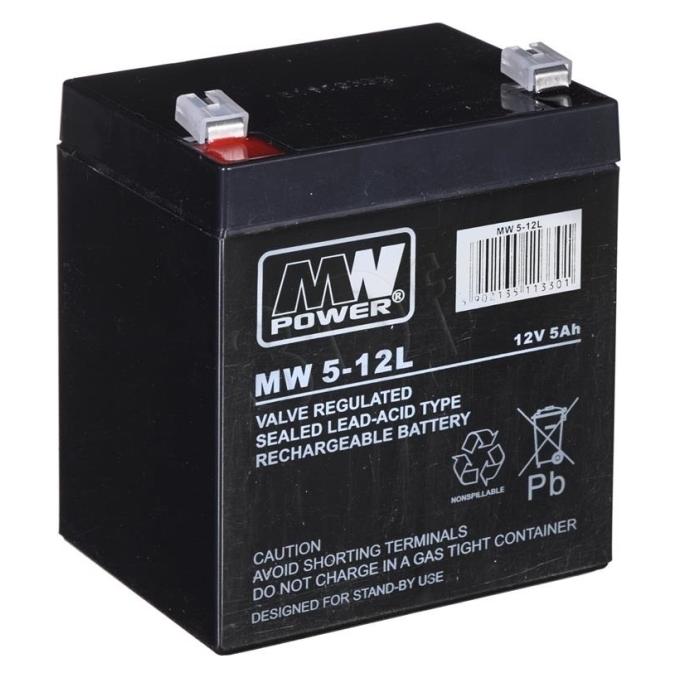 MPL MW Power MW 5-12L - Plombierte Bleisäure (VRLA) - 12 V - 1 Stück(e) - Schwarz - (MW 5-12L)