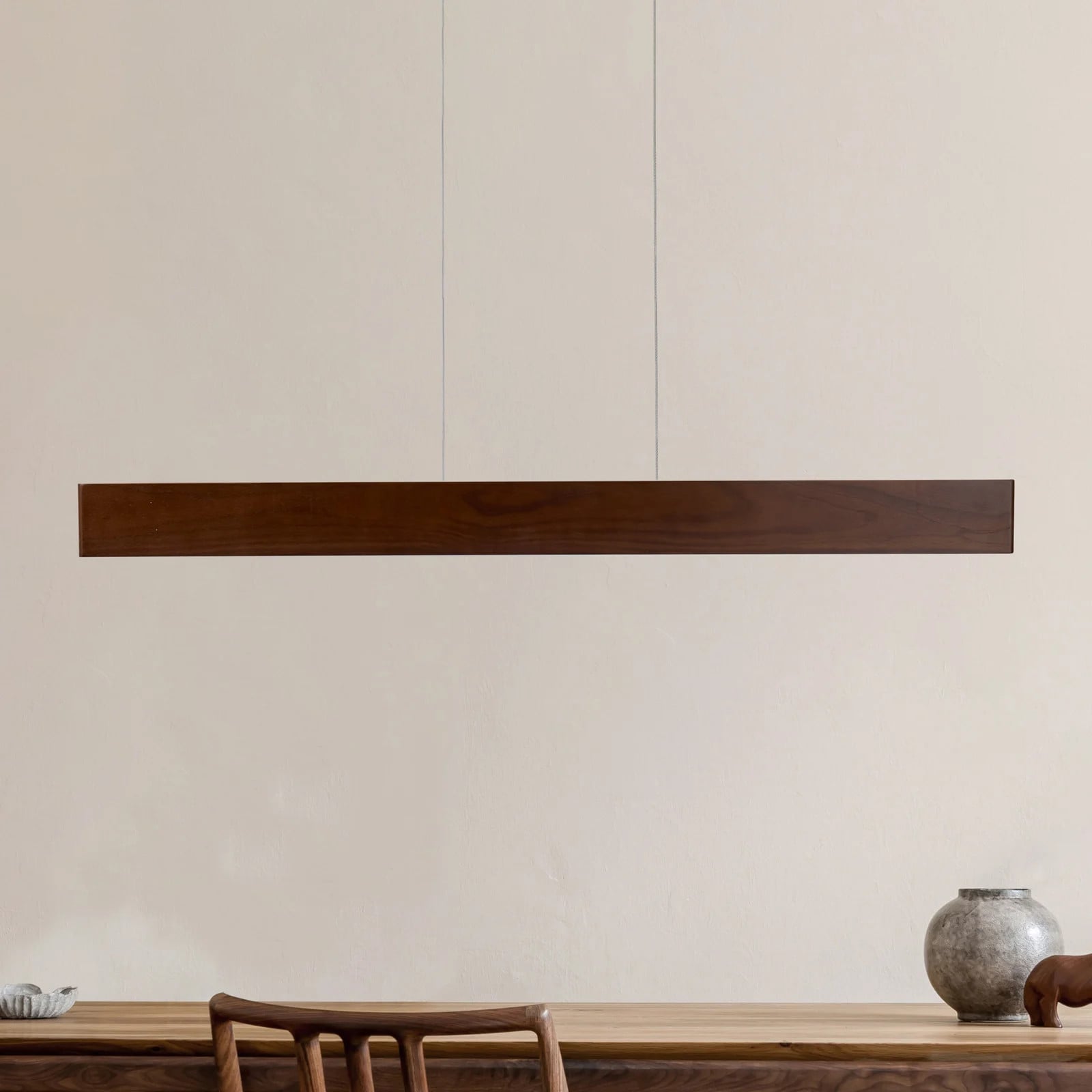 Antidark Flora P150 hanglamp, walnootbruin, hout
