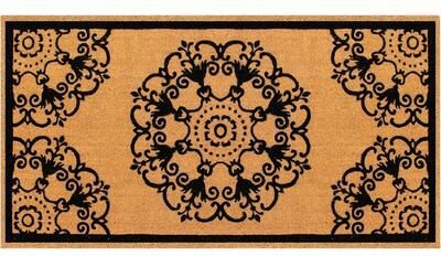 A1 Home Collections Natural Coir Flock Door Mat for Front Door, 36x72, Anti-Shed Treated Durable Double Door Entrance Doormat