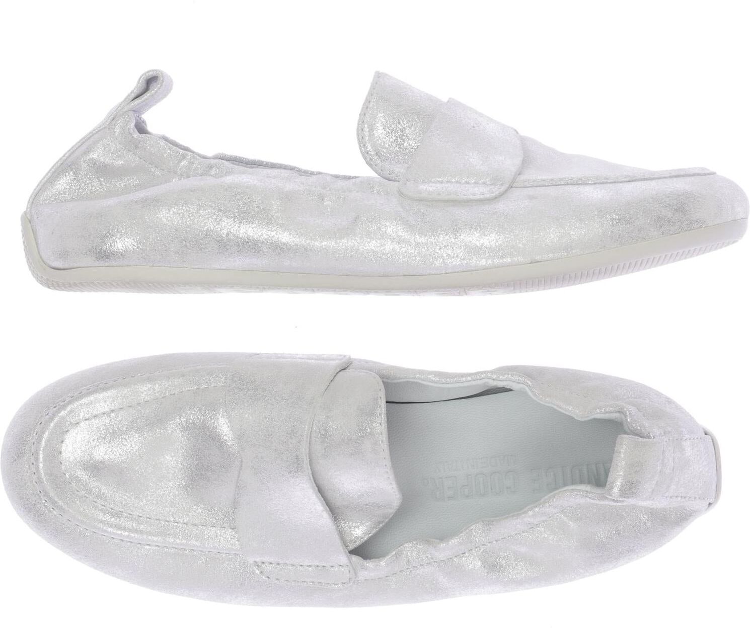 Candice Cooper Damen Halbschuh, Silber, Gr. EU 37.5, Leder - Second Hand