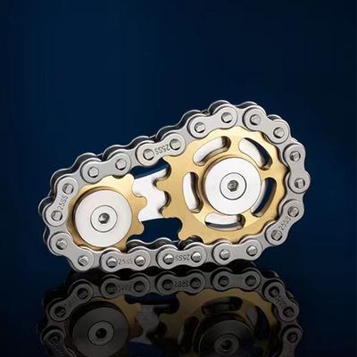 Uplifted Trends Metal Hand Spinner Chain Gear Fidget Spinner Stress Relief & Focus Tool For Adults gold