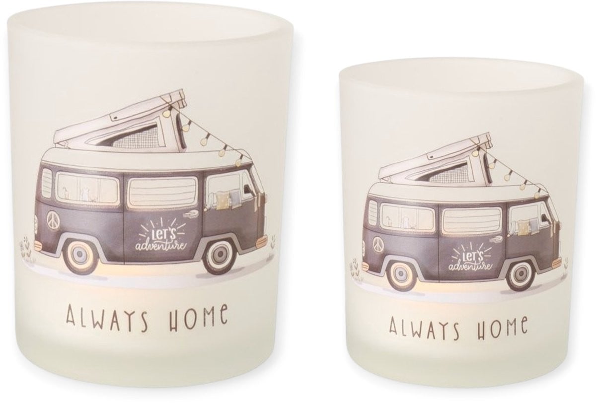 Boltze Always Home Waxinehouders Set van 2 Glas