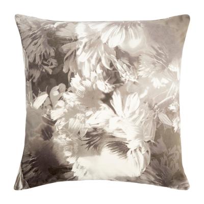 Dekokissen PAD "ROMANCE FLOWER", grau (beige, cream), B:60cm L:45cm, Polyester, Dekokissen_Sitzkissen_Kissenhüllen, Made in Europe