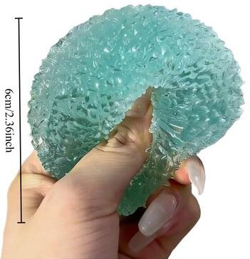 JoyToys Slow Rebound Squishy Fidget Toy Soft Mochi Stress Relief Hand Exercise Ball cyan