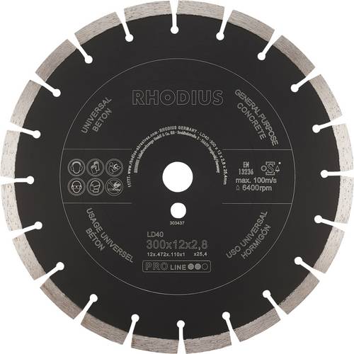 Rhodius LD40 303437 Diamanttrennscheibe 1 St. Beton