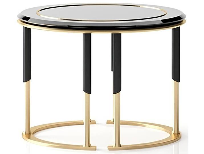 JVmoebel Beistelltisch Moderner Tisch aus schwarzem Glas mit elegantem Design, Made in Europa