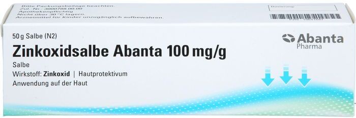 Abanta Pharma GmbH ZINKOXIDSALBE Abanta 100 mg/g 50 g