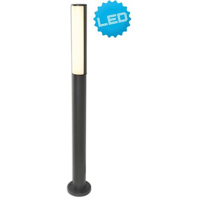 LED Außen-Stehlampe NÄVE "Flair", grau (dunkelgrau), H:90cm Ø:6,5cm, Leuchten, Aluminium dunkelgrau Höhe 90cm IP54 warmweißes Licht