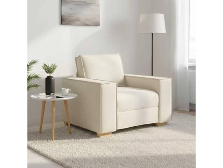 HEFZGDB Sofa Stuhl Leinen 60 cm Breite Armlehnen atmungsaktives Material Holz Metall Gestell gemütliches Polstersofa für Wohnzimmer Büro Gästezimmer stilvolle Einrichtung