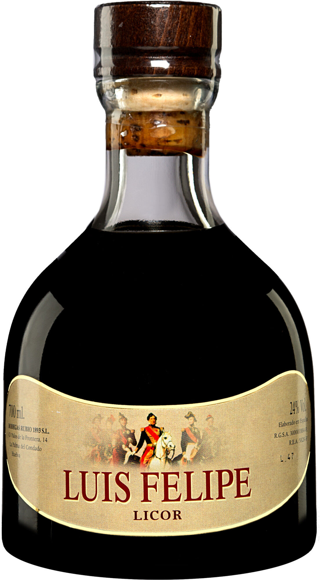 Rubio Likör Luis Felipe - 0,7 L. 24% Vol. aus Spanien