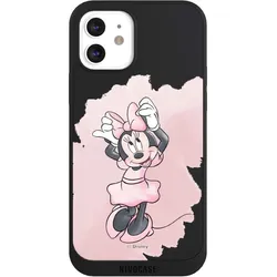 Nivocase Handyhülle für Apple iPhone 12 Hülle NIVOpure Case Schwarz Disney Motiv ohne Hintergrund (Apple iPhone 12), Smartphone Hülle, Schwarz