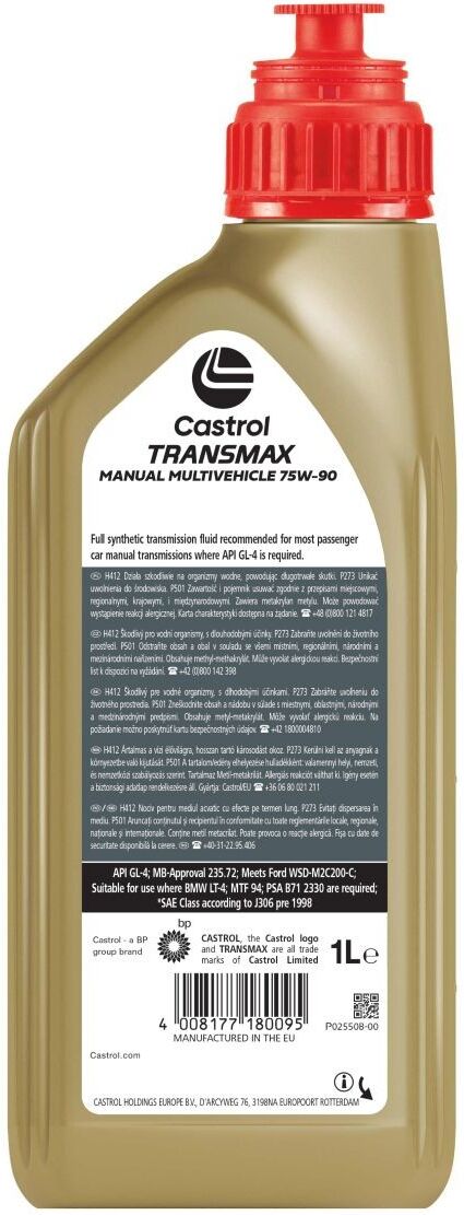 CASTROL 15F168 Transmission fluid