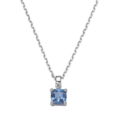 Kette mit Anhänger SMART JEWEL "mit farbigen Ziersteinen, Silber 925", blau, Halsketten, Damen, 45cm