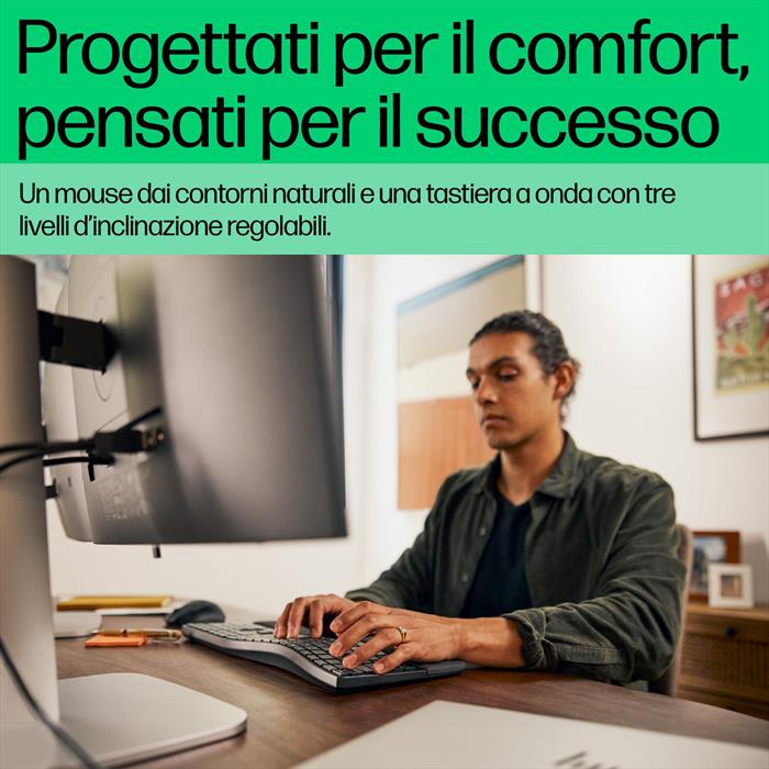 HP Tastiera + Mouse 680 Comfort Dual-mode-nero