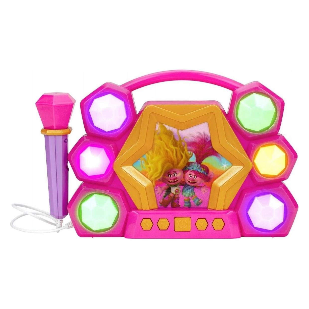 eKids Boombox Głośnik Bluetooth + Mikrofon Karaoke 2w1 Trolls Trole Królowa Poppy / Tr-115.uemv23m (EKIDS)
