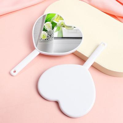 Fusion Finds Heart Makeup Mirror Portable Handheld Travel Mirror For Purse And Daily Touch Ups white