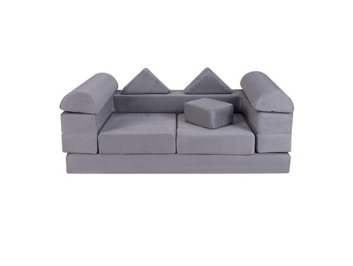 KOMFOTTEU Kindersofa, Spielsofa aus Schaumstoff mit Wildlederstoffbezug