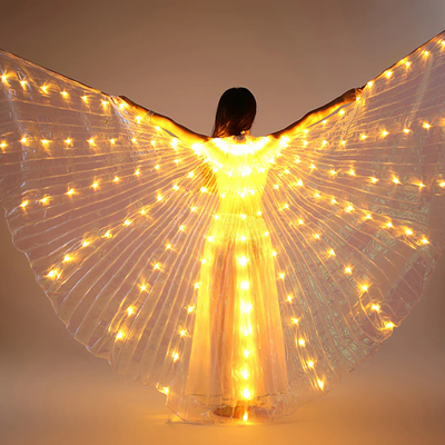 ForAllApparel LED Isis Wings Luminous Costume   Party & Festival Wear Yellow L (150 175cm)