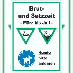 HB-Druck Brut- und Setzzeit März bis Juli hochkant Aufkleber A6 (105x148mm)