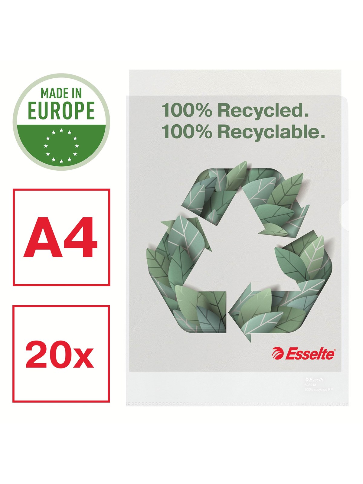 Esselte Sichthülle 100% recycelt A4