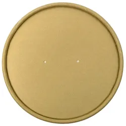 MONOUSO - Kraftkarton-Deckel für Ø11,7cm Kraft Pappbecher (25 Stück)