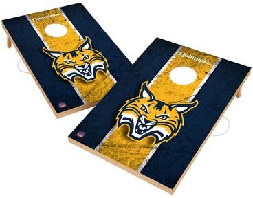 Skip's Garage Vintage Quinnipiac University Bobcats Regulation 2x4 Cornhole Set
