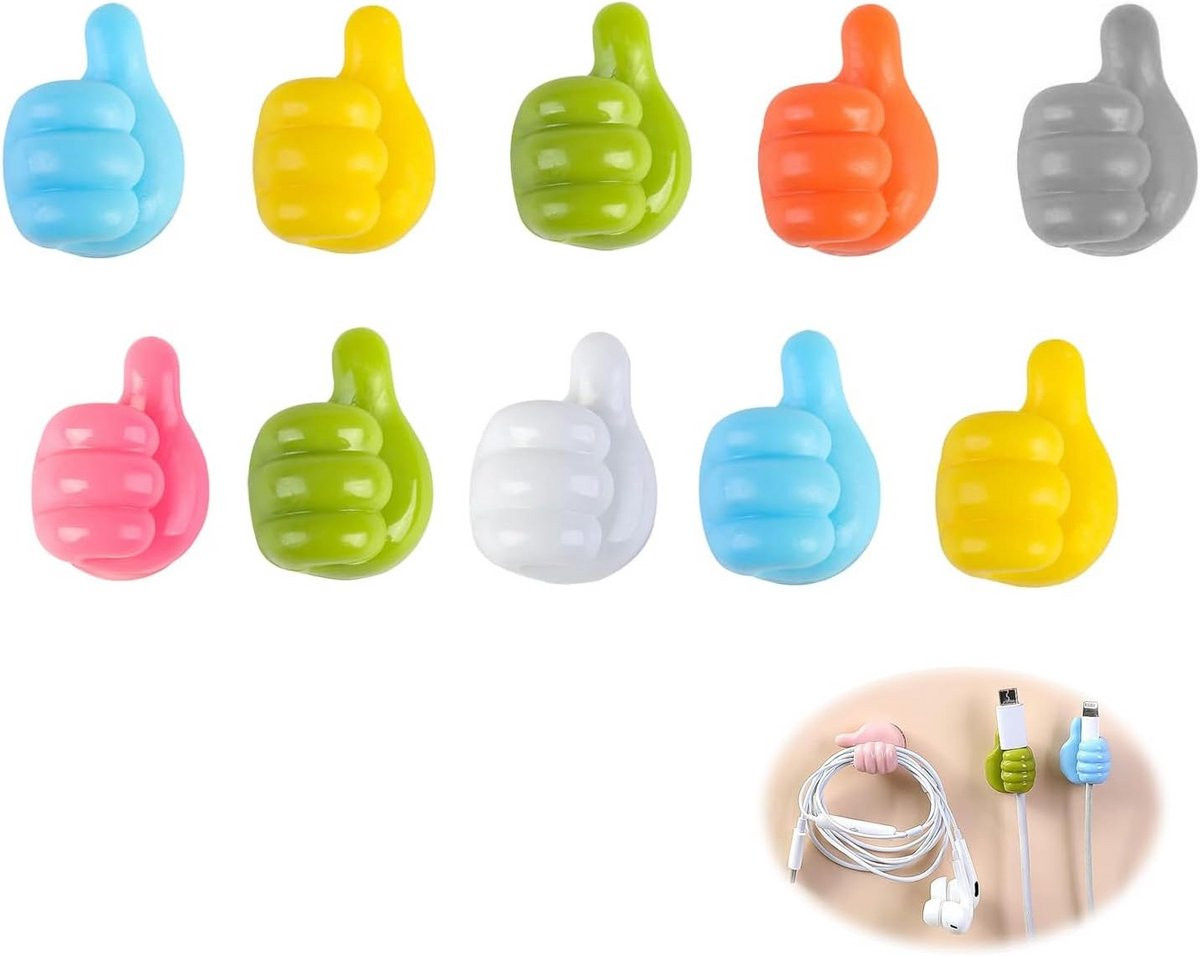 10 stuks multifunctionele zelfklevende wandhaken voor kabels, sleutels en accessoires