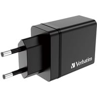 Ladegerät 30W, 1x USB-C , 3x USB-A schwarz, PD 3.0, QC 3.0