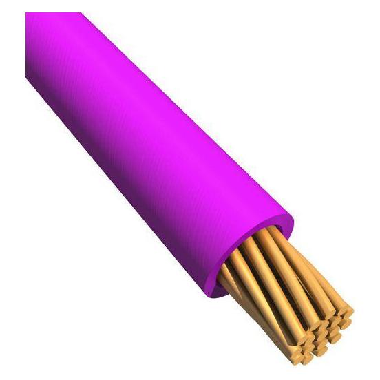 RS PRO Normierte Aderleitung Ø 2.6mm / 0,5 mm² Kupfer, Violett 16/0,2 mm Litzen, 100m (100 m) (1805912)