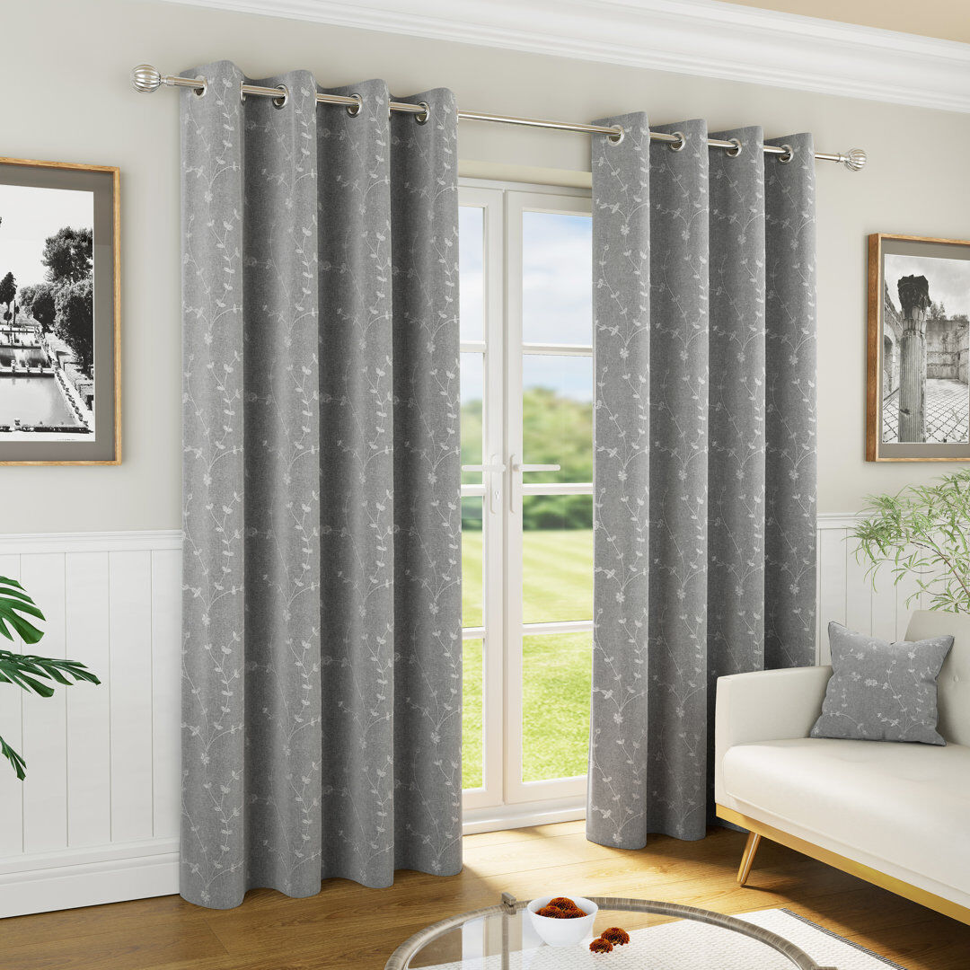 Marlow Home Co. Blackout Curtain Grey 229 W x 183 D cm