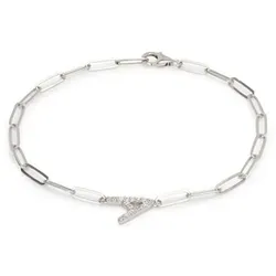 DIAMONIQUE® Armband mind. = 0,10ct Brillantschliff Silber rhodiniert