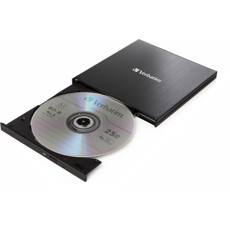 Verbatim 43889 externer Slimline BluRay Brenner USB3.1 Typ C