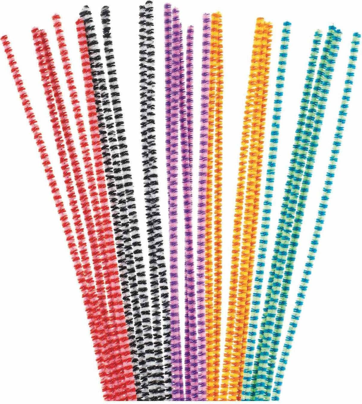 Colorations Chenille draad gestreept
