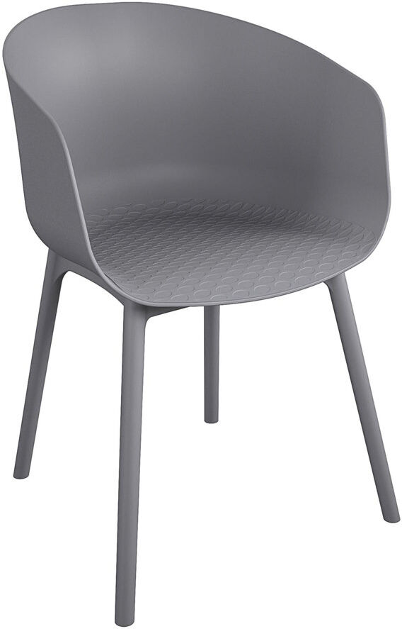 Metro Abiageal Outdoor Patio Dining Side Chair Charcoal 81.3cm H X 59.4cm W X 54.1cm D