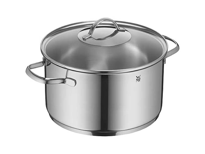 WMF Provence Plus Kochtopf groß 24cm, Glasdeckel, Fleischtopf Induktion 5,7l, Cromargan Edelstahl poliert, unbeschichtet, backofengeeignet