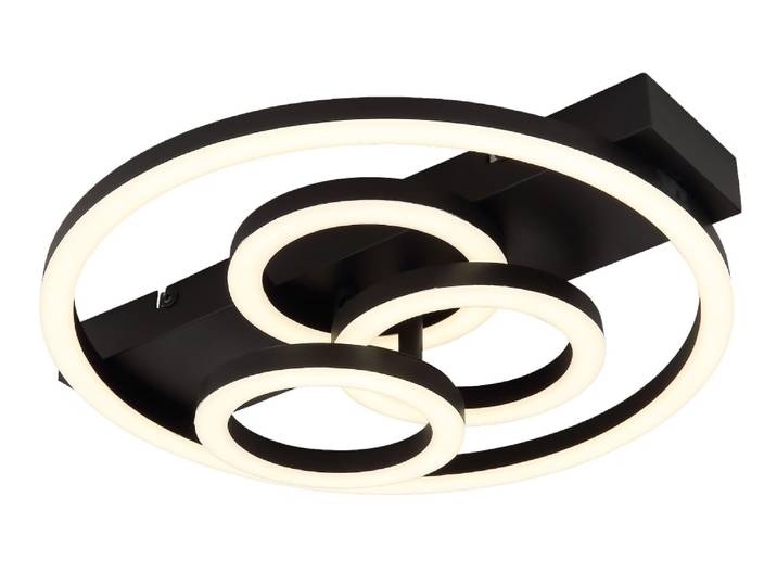 Plafonnier métal noir mat, 9cm