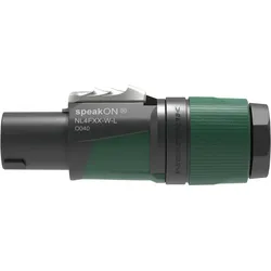 Neutrik speakON 4P Cable Connector - L Schwarz-grünes Gehäuse - Große Kabeldurchmesser