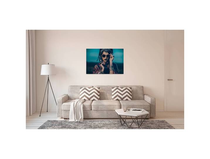 Impression sur toile La Bohème Polyester PVC / Épicéa Bleu 90 x 60cm