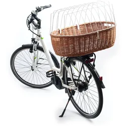 Aumüller Fahrrad-Tierkorb mit Halter, L: 68 cm - Gepäckträgermontage