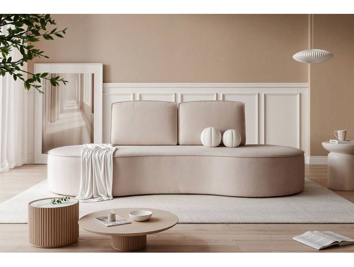yourhouse24 Sofa Organische Design-Couch SOFIA (234 cm) – Zeitlose Eleganz, Seite universal