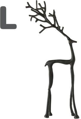 ModernMart Elegant Black Deer Christmas Tree Topper Figurine For Holiday Decor & Year Round Home Accent l