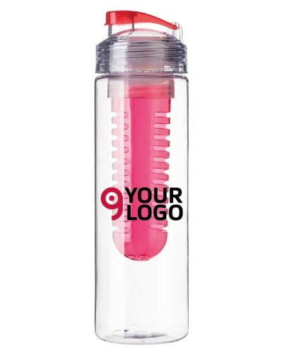 Borraccia Tritan 650ml con Infusore BPA Free Trasparente Personalizzate o neutre