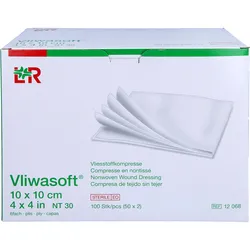 Vliwasoft Vlieskompressen Steril 10x10cm Cpc 100 ST
