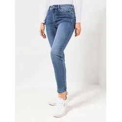 DINE 'N' DANCE Jeanshose Rumba Strassdetail schmales Bein knöchellang